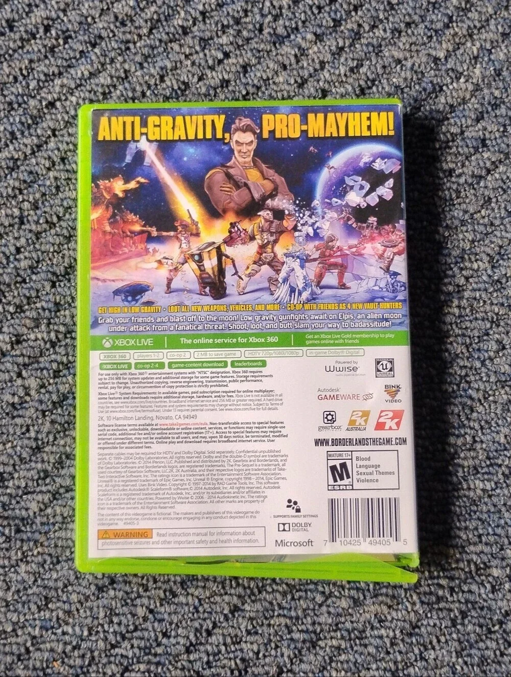 Xbox 360 Game - Borderlands: The Pre-Sequel (Complete in Box)